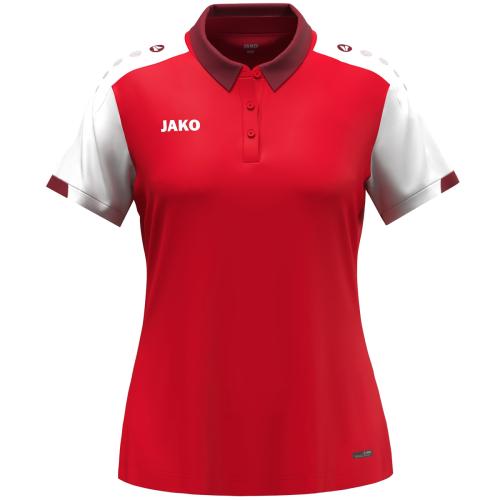 Preview: Jako Polo Dynamic Women - red/white/dark red