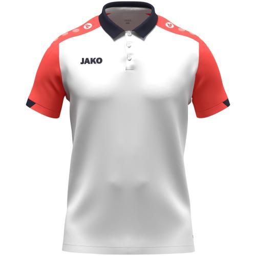 Preview: Jako Polo Dynamic - white/coral/seablue