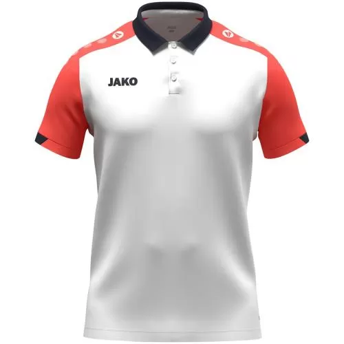 Jako Polo Dynamic - white/coral/seablue