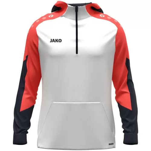 Jako Kinder Zip Hoodie Dynamic - weiß/coral/marine