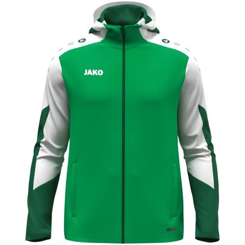 Preview: Jako Hooded jacket Dynamic - green/white/dark green