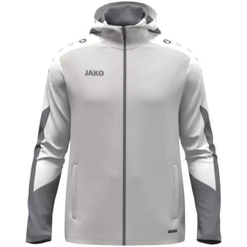 Jako Hooded jacket Dynamic - lightgrey/white/grey