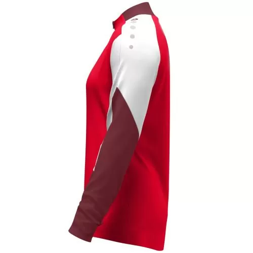 Jako Ziptop Dynamic Damen - rot/weiß/dunkelrot
