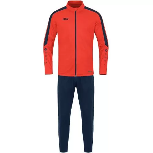 Jako Children Tracksuit Polyester Power - flame/seablue