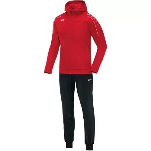 Jako Trainingsanzug Polyester Classico mit Kapuze - rot