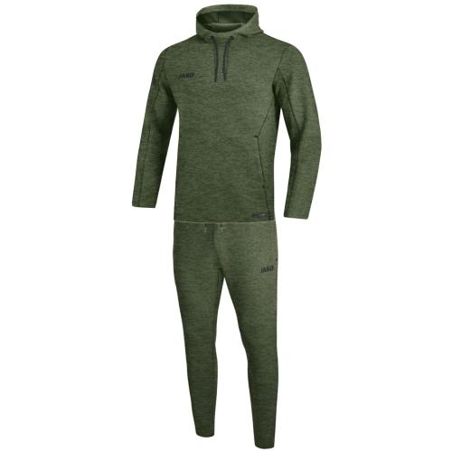 Jako Leisure suit Premium Basics with hooded sweater - khaki melange