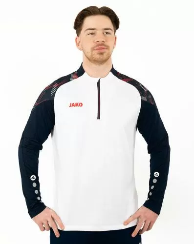 Jako Zip top Sonic - white/seablue/red