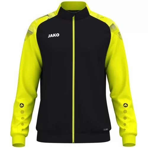 Jako Polyester jacket Sonic - black/neon yellow