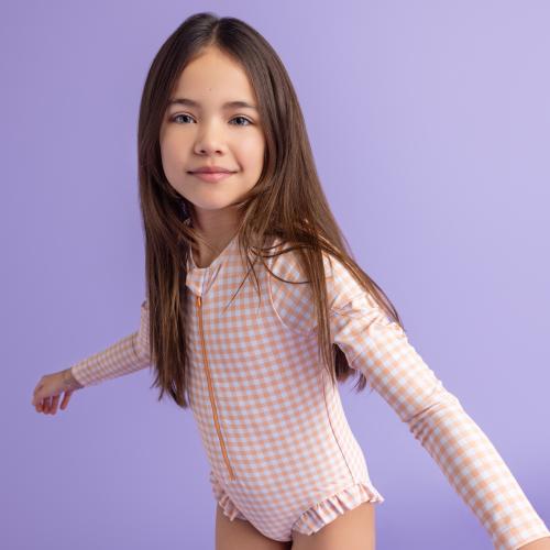 Swim Essentials Schwimmanzug Mädchen - apricot orange