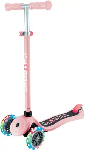 Globber Mini Scooter Primo Lights - pastel pink, fuchsia