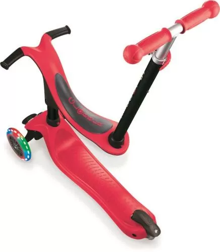 Globber Laufrad / Dreirad GO UP Sporty Lights with Stabilizer - rot