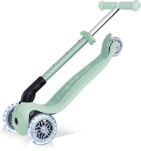 Globber Mini Scooter JUNIOR Foldable Lights Eco - pistachio