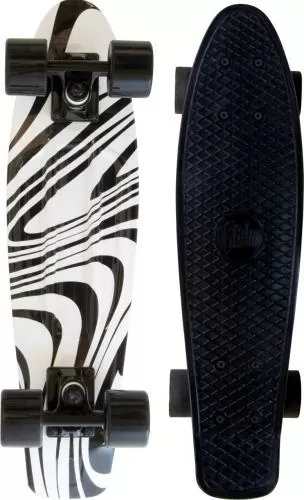 Slide Skateboard Slide Cruiser Board 22-Zoll - black & white