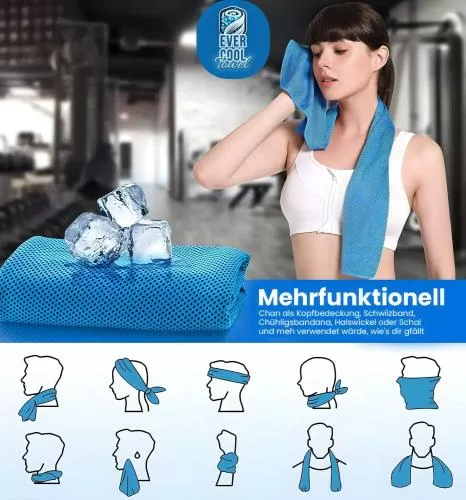 Cooling Towel 100 x 30 - lightblue