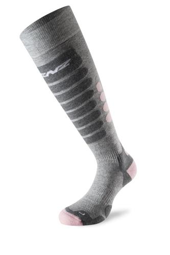 Preview: Lenz Skiing 3.0 Merino Softtec - hellgrau/rosa