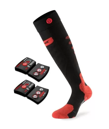 Lenz Set Lithium Pack rcB 1200 Set mit Heat Sock 5.0 toe cap - black/red