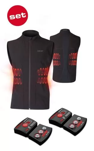 Lenz Set Heat Vest 1.0 men+rcb1800 - black