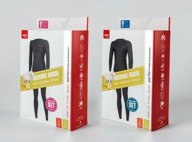 Lenz set of merino underwear women 3/4 - schwarz