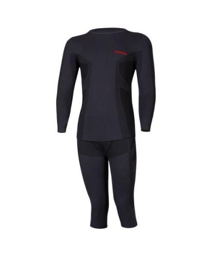 Preview: Lenz set of merino underwear m 3/4 Merino Softtec - schwarz
