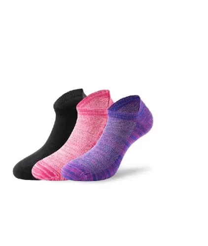 Lenz Performance sneaker tech 3er Pack - purple mele/pink mele/black