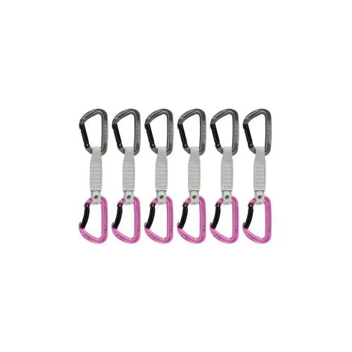Mammut Workhorse Keylock 12 cm 6-Pack Quickdraws - Straight Gate/Bent Gate Key Lock, grey-pink
