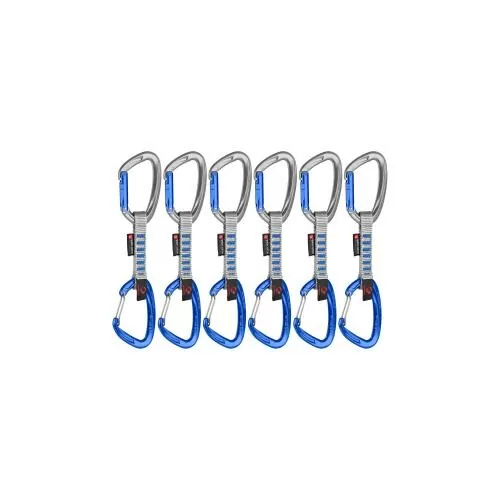 Mammut Crag Keylock Wire 10 cm Indicator 6-Pack Quickdraws - Straight Gate/Wire Gate, silver-ultramarine