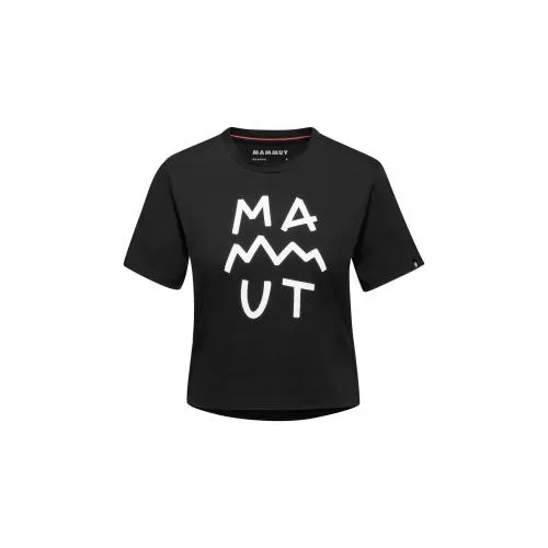 Mammut Massone T-Shirt Cropped Women Lettering - schwarz