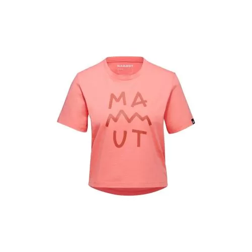 Mammut Massone T-Shirt Cropped Women Lettering - salmon
