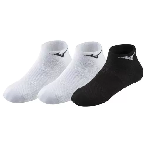 Mizuno Sport Running Socks Triple Pack - white-black