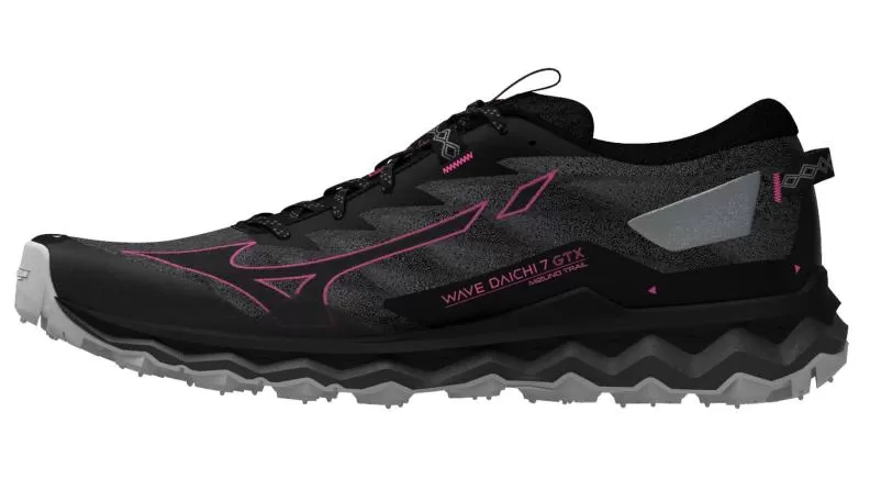 Mizuno Trailrunning Schuh Sport Wave Daichi 7 GTX W Trail Running Women - Black/Fuchsia Fedora/Quiet Shade