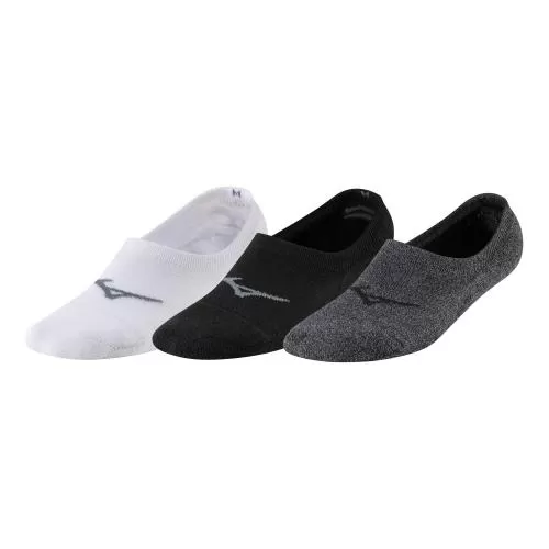 Mizuno Sport SUPER SHORT SOCKS 3P - White/Black/Grey