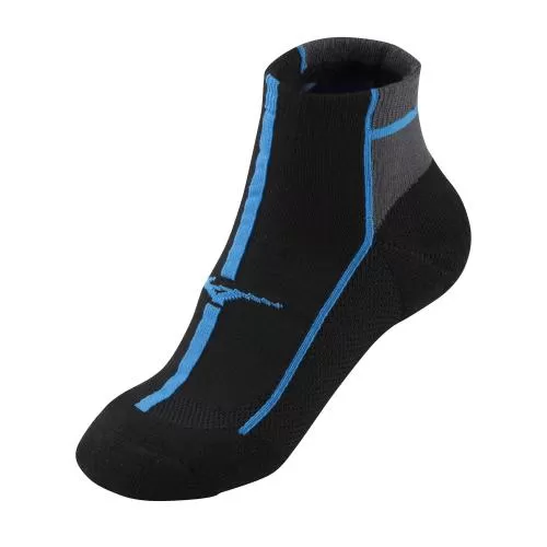 Mizuno Sport Cooling Comfort Mid Socks - Black/Magnet/Blue