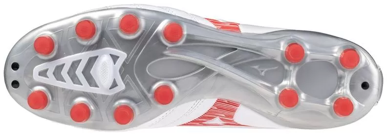 Mizuno Sport Morelia Neo IV PRO MD Football Footwear - White/Radiant Red/ Hot Coral