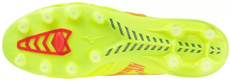 Mizuno Sport Morelia Neo IV Beta Japan MD Football Footwear - Safety Yellow/Fiery Coral 2/Safety Yell