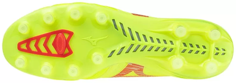 Mizuno Sport Morelia Neo IV Beta Elite MD Football Footwear - Safety Yellow/Fiery Coral 2/Safety Yell