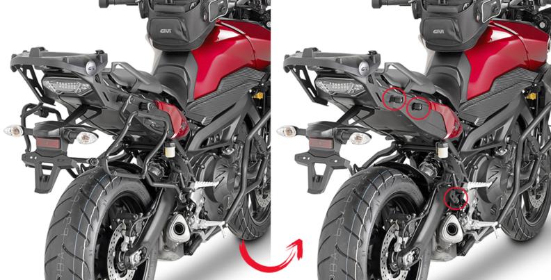 Preview: GIVI Seitenträger PLX für V35/V37 Koffer mit Schnellverschlussschrauben