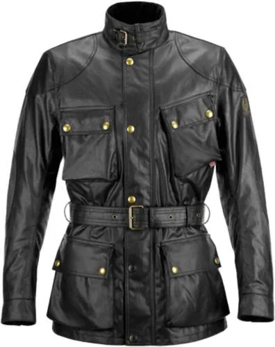 Belstaff Jacket Trialmaster Waxed Cotton - black