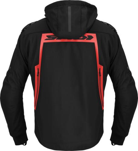 Preview: SPIDI Jacke Hoodie Warrior H2OUT - schwarz-rot