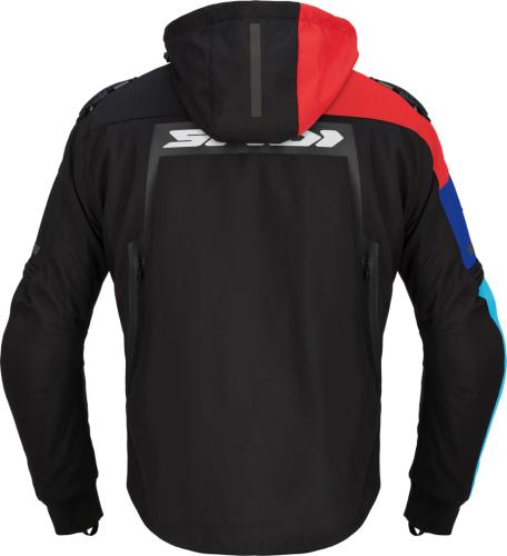 Preview: SPIDI Jacke Hoodie Warrior H2OUT - schwarz-rot-blau