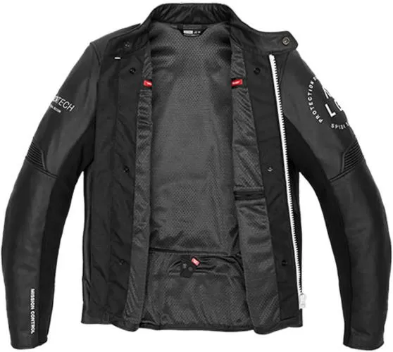 SPIDI Leather Jacket Genesis - black and white