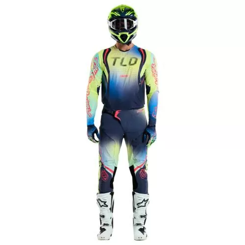Troy Lee Designs SE ULTRA Pant - Drip yellow-navy blue