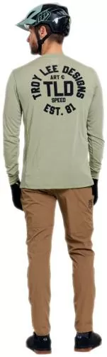 Troy Lee Designs Skyline Ride Long Sleeve Tee - Stamps green