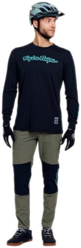 Preview: Troy Lee Designs Skyline Ride Long Sleeve Tee - Signature black-turquoise