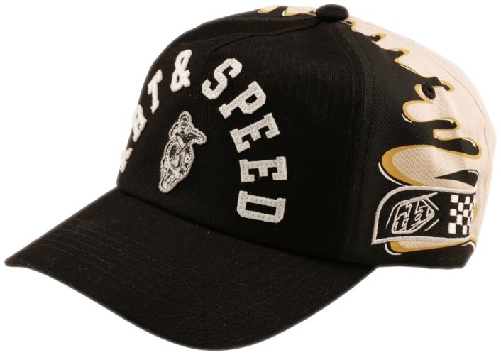 Preview: Troy Lee Designs Finish Line Unstructured Curved Snapback - Black Pumice