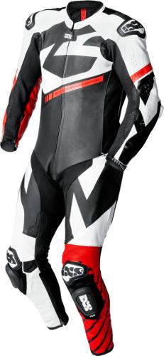 Preview: iXS Ace 1.0 Lederkombi Einteiler - schwarz-weiss-rot