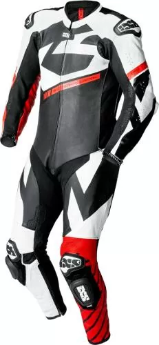 iXS Ace 1.0 Lederkombi Einteiler - schwarz-weiss-rot