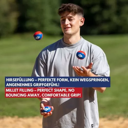 Jonglierbälle blau rot 3-er Set