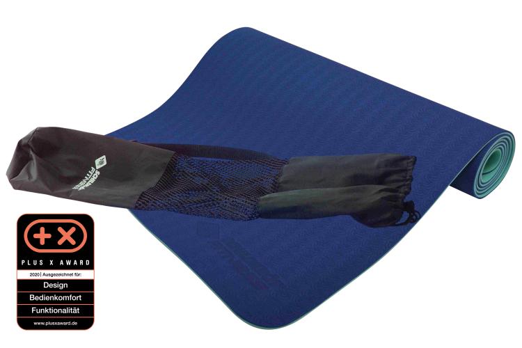 Preview: Yoga Mat Bicolor Turtle 4mm (180 x 61 x 0.4 cm) navy-mint