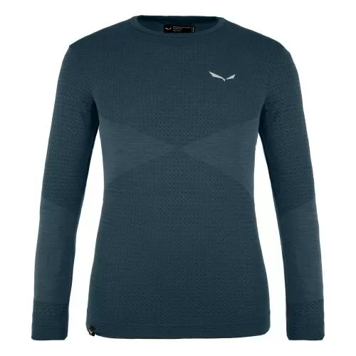 Salewa Zebru Med Warm Amr K L/S Tee - pond blue