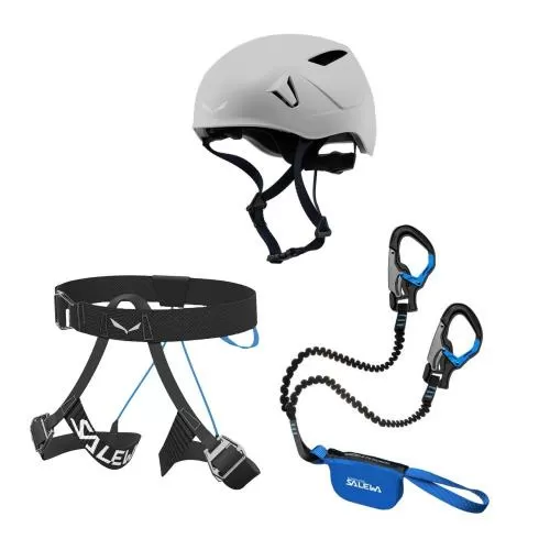 Salewa Elevate Kit Ferrata Attac/Toxo - lunar rock/skyway